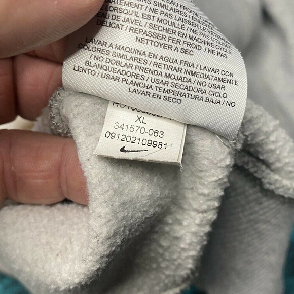 Nike Mini Swoosh Sweatshirt XL Heather Gray Crew - Picture 9 of 10
